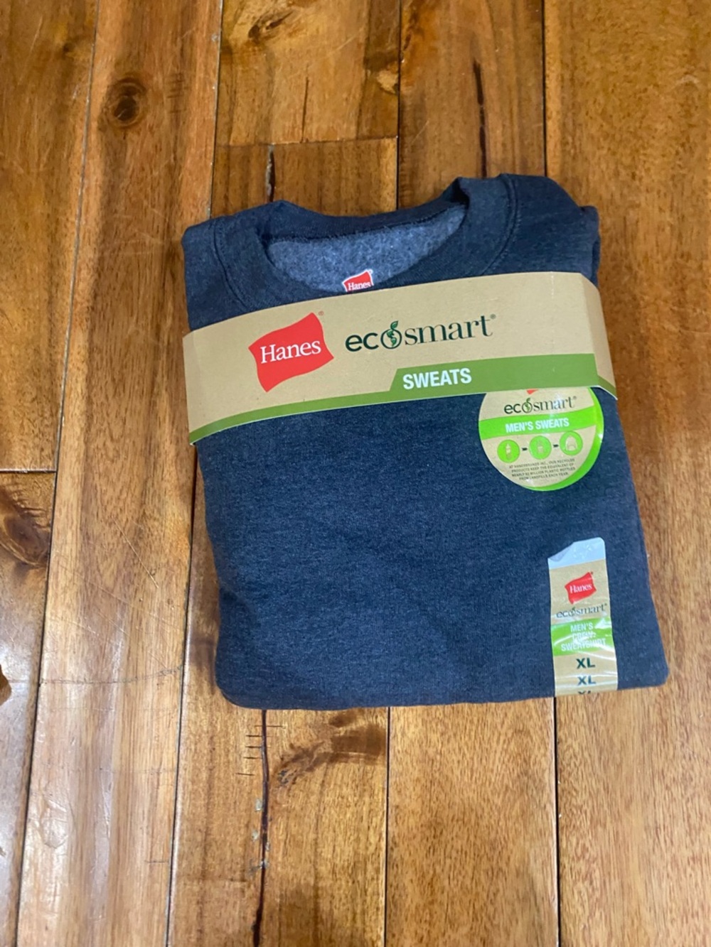Hanes EcoSmart Men's Sweatshirt - Charcoal Gray Crewneck